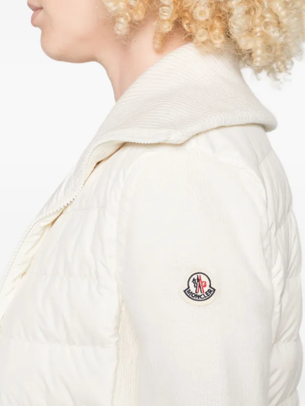 Moncler キルティング ニットジャケット | ニュートラル | FARFETCH JP