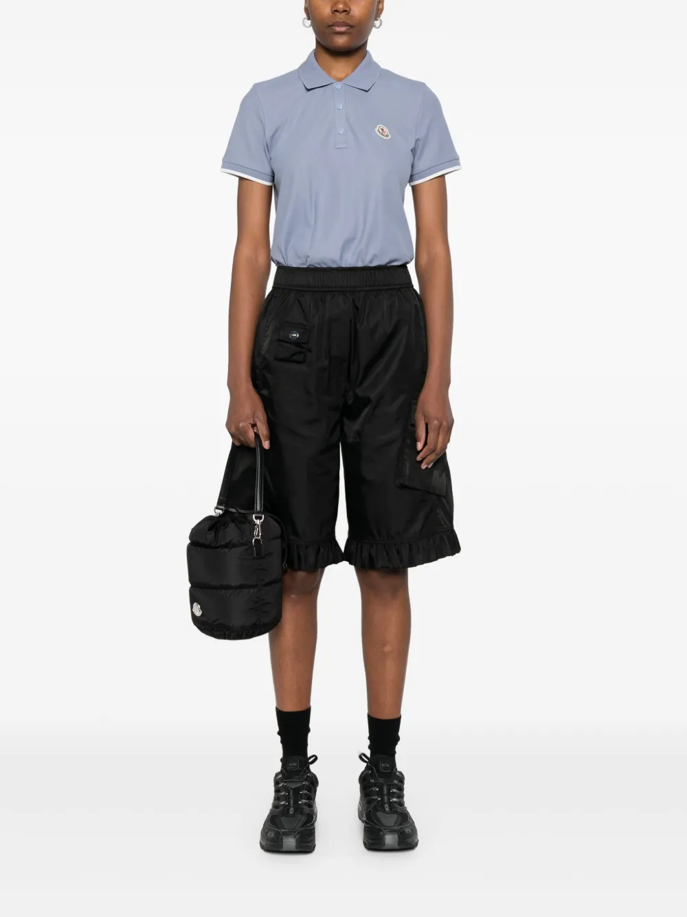 Moncler Gebreid poloshirt - Blauw