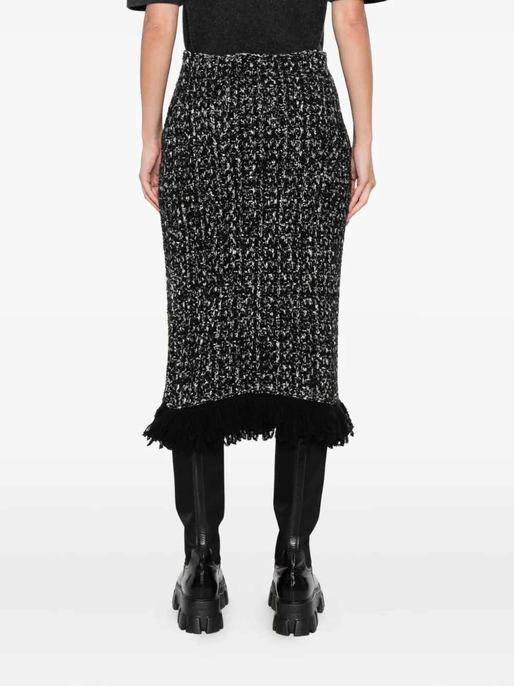 Moncler Rok met franje Zwart