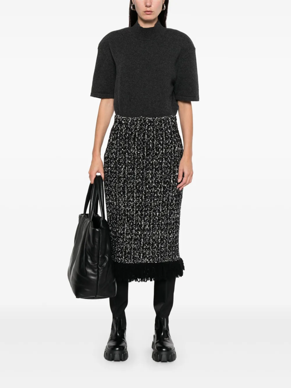 Moncler Rok met franje - Zwart