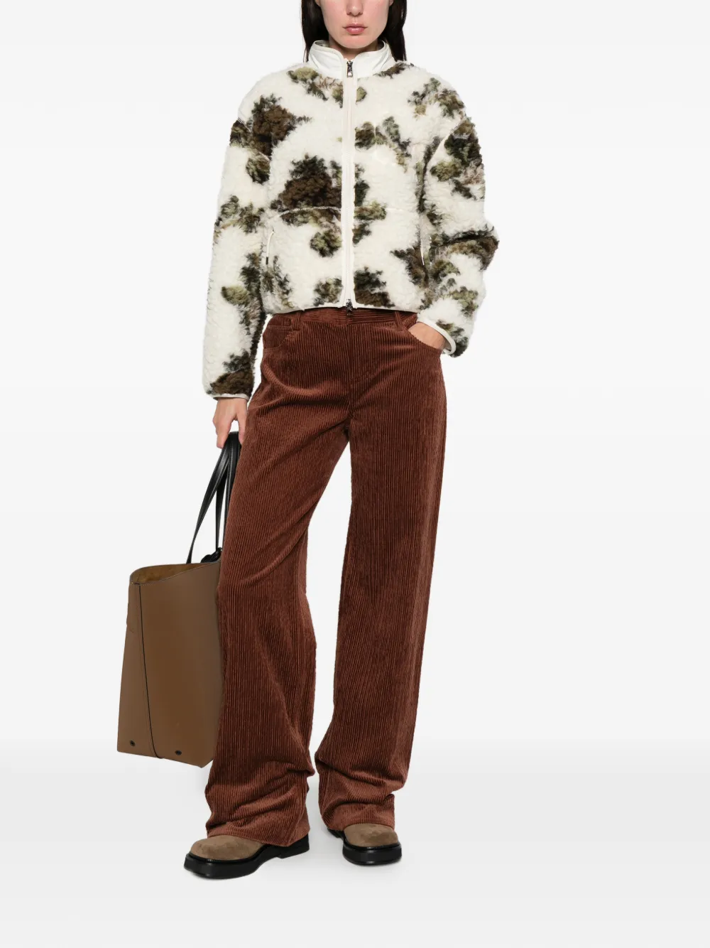 Moncler zip-up shearling-effect jacket | Faux Fur & Shearling Jackets | Image 2