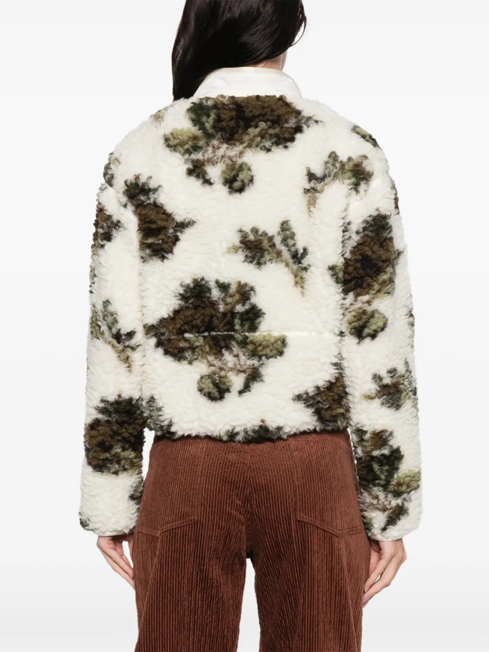 Moncler Jack met lammy-effect en rits Beige