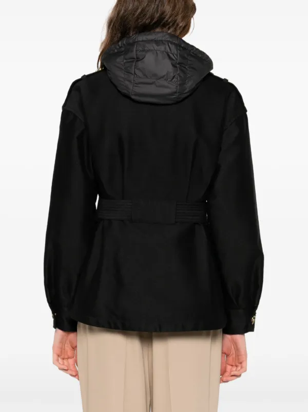 Moncler フーデッド ジャケット | ブラック | FARFETCH JP
