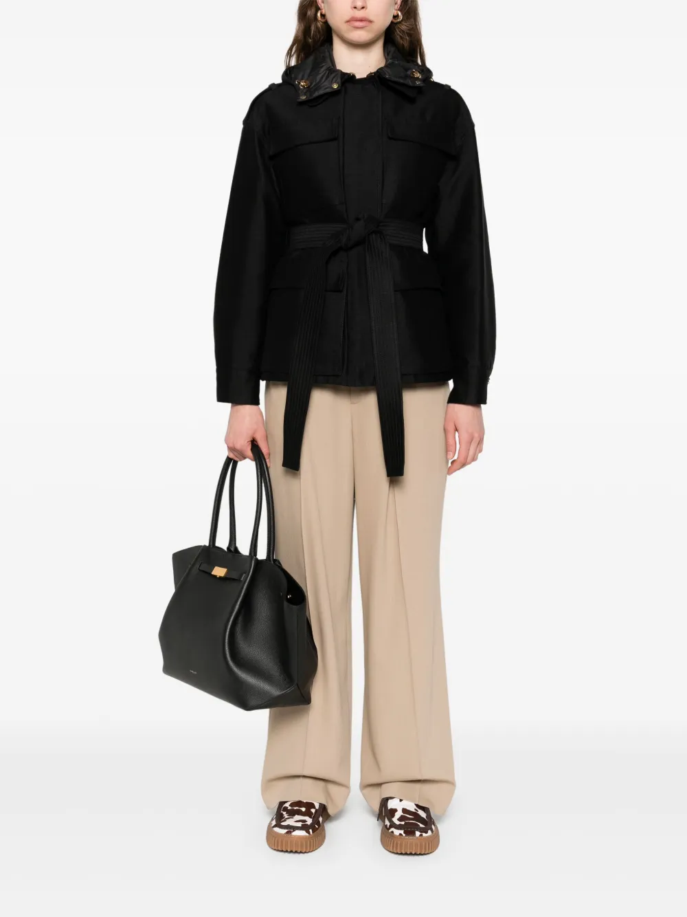 Moncler belted hooded jacket | Fitted Jackets | Image 2