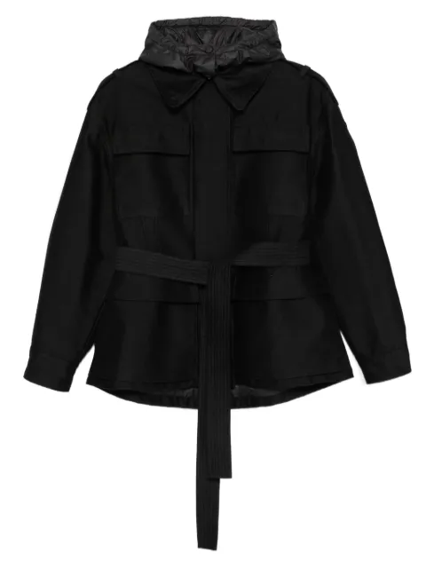 Moncler belted hooded jacket