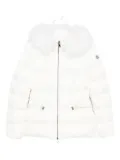 Moncler fur-trimmed hooded jacket - White