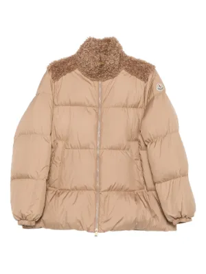 フリースキルティングジャケット ベージュ　モンクレール Moncler（モンクレール）ウィメンズ ファー＆ムートンジャケット