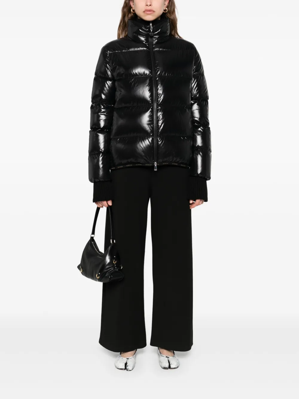 Moncler Abbadia gewatteerd jack Zwart