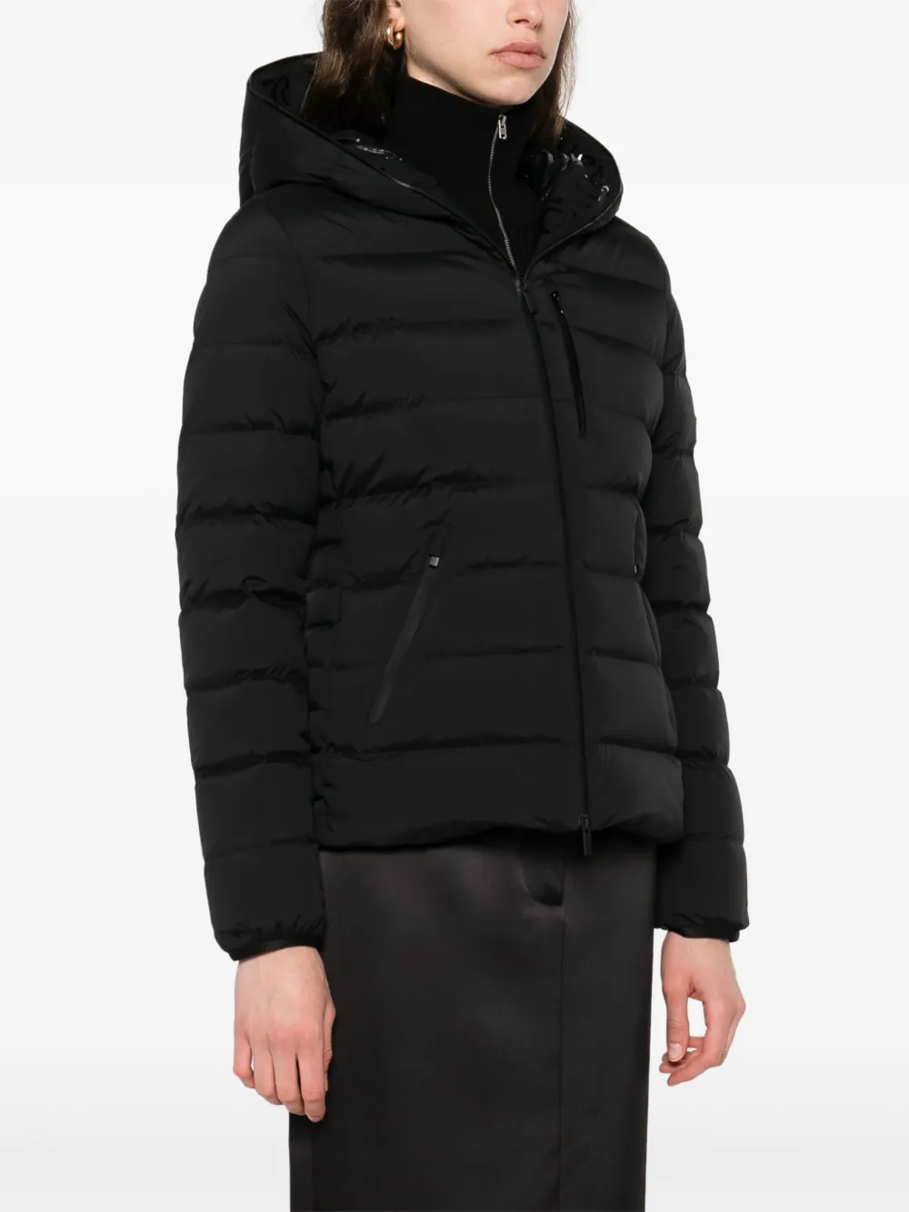 Moncler Donsjack met capuchon Zwart