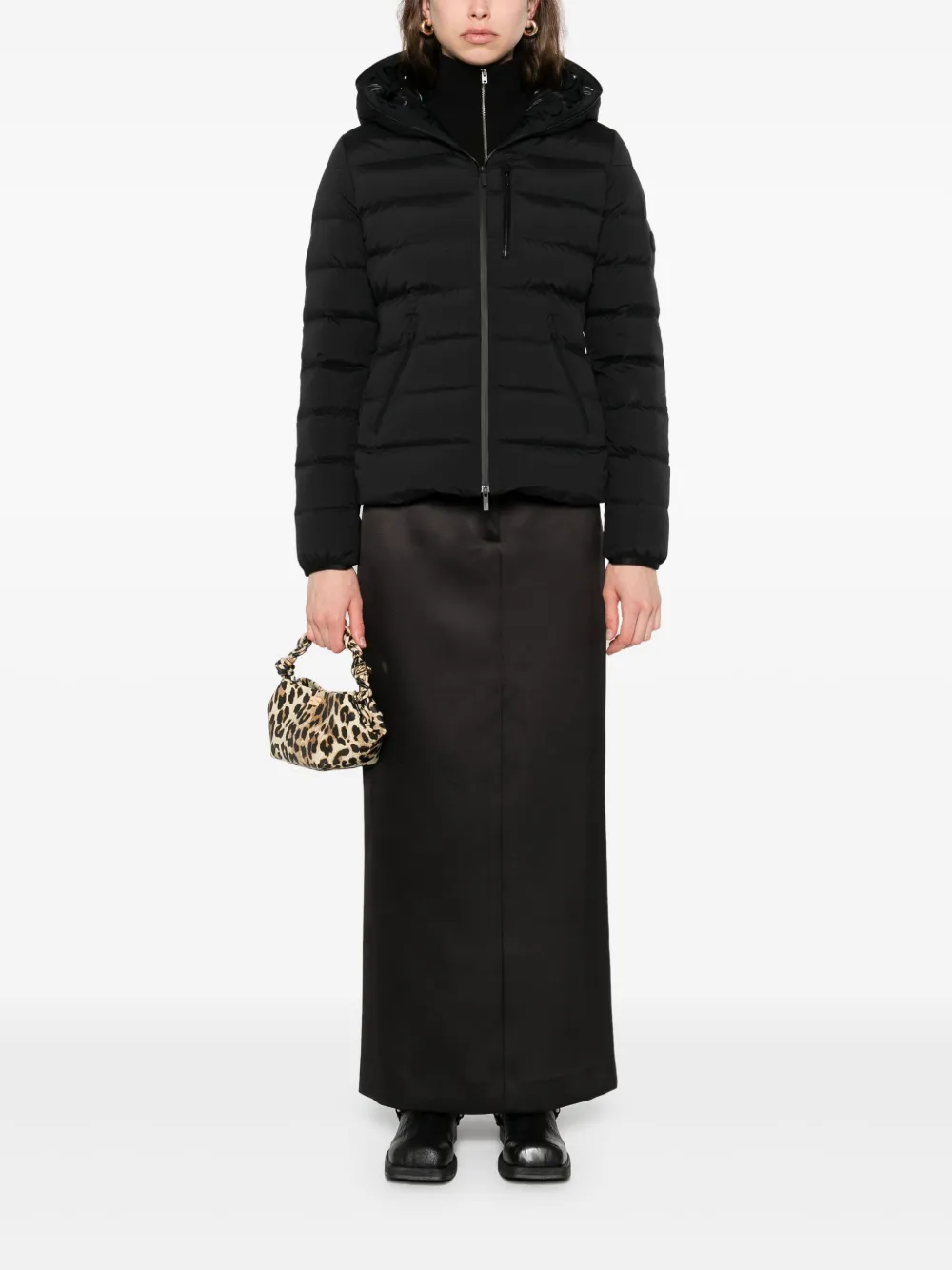 Moncler Donsjack met capuchon Zwart