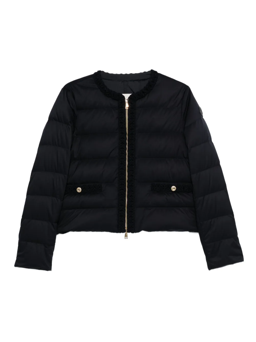 Moncler Donsjack met gewatteerde afwerking Blauw