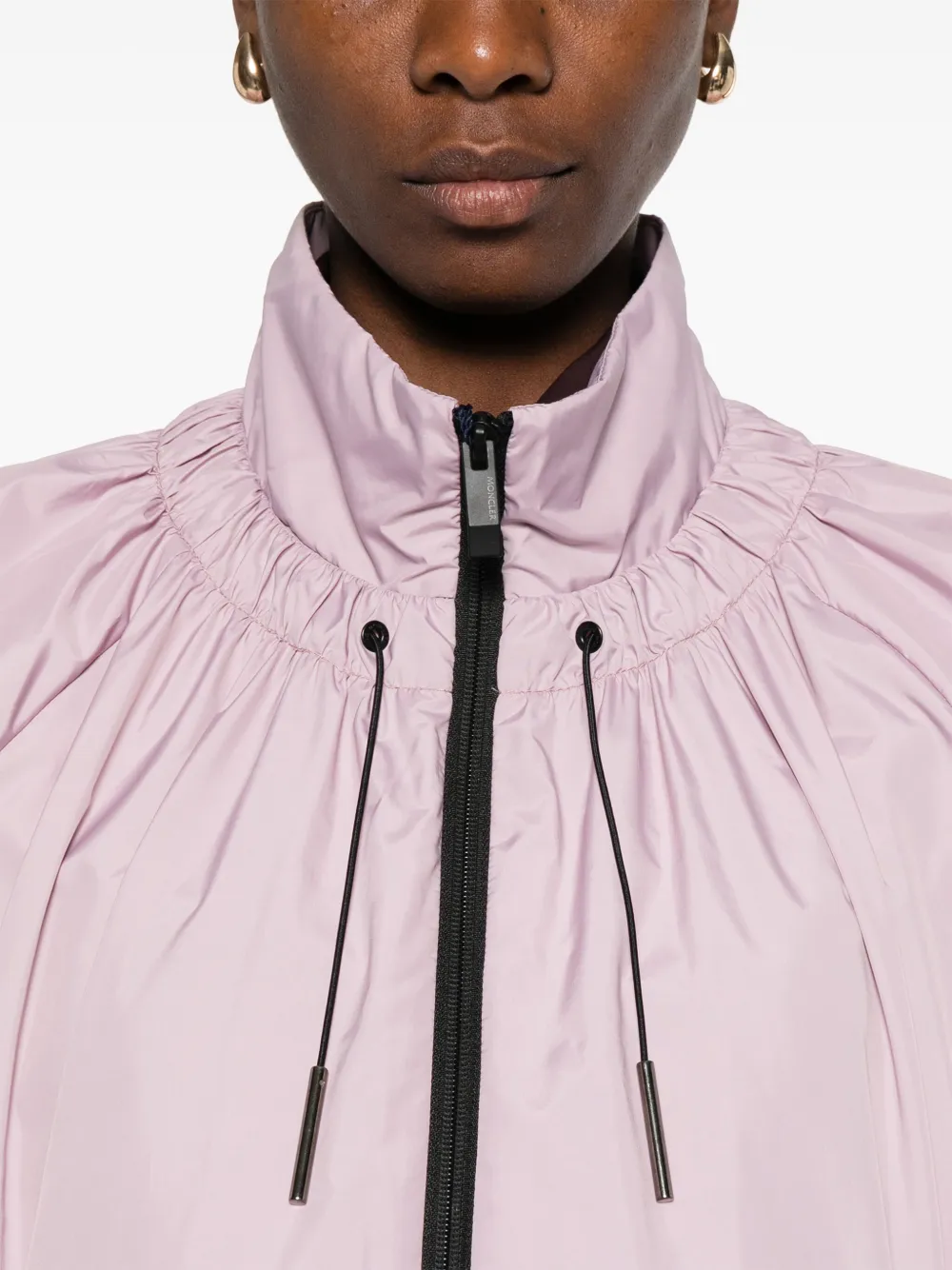 Moncler Jack met trekkoordhals en pofmouwen Roze
