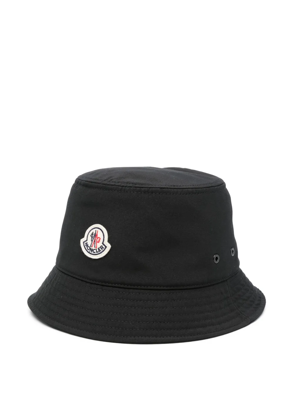 Moncler Vissershoed met logopatch Zwart