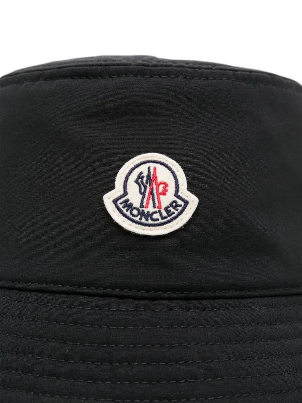Moncler logo-patch Bucket Hat | Black | FARFETCH