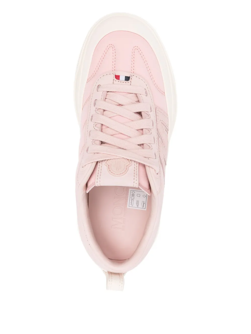 Moncler panelled low-top sneakers Pink
