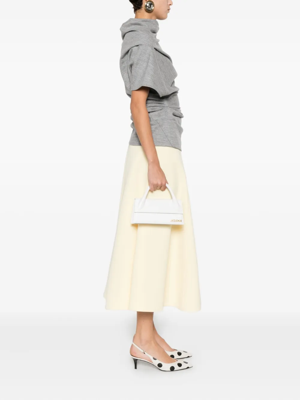 Jacquemus Chiquito Long Tote Bag In White