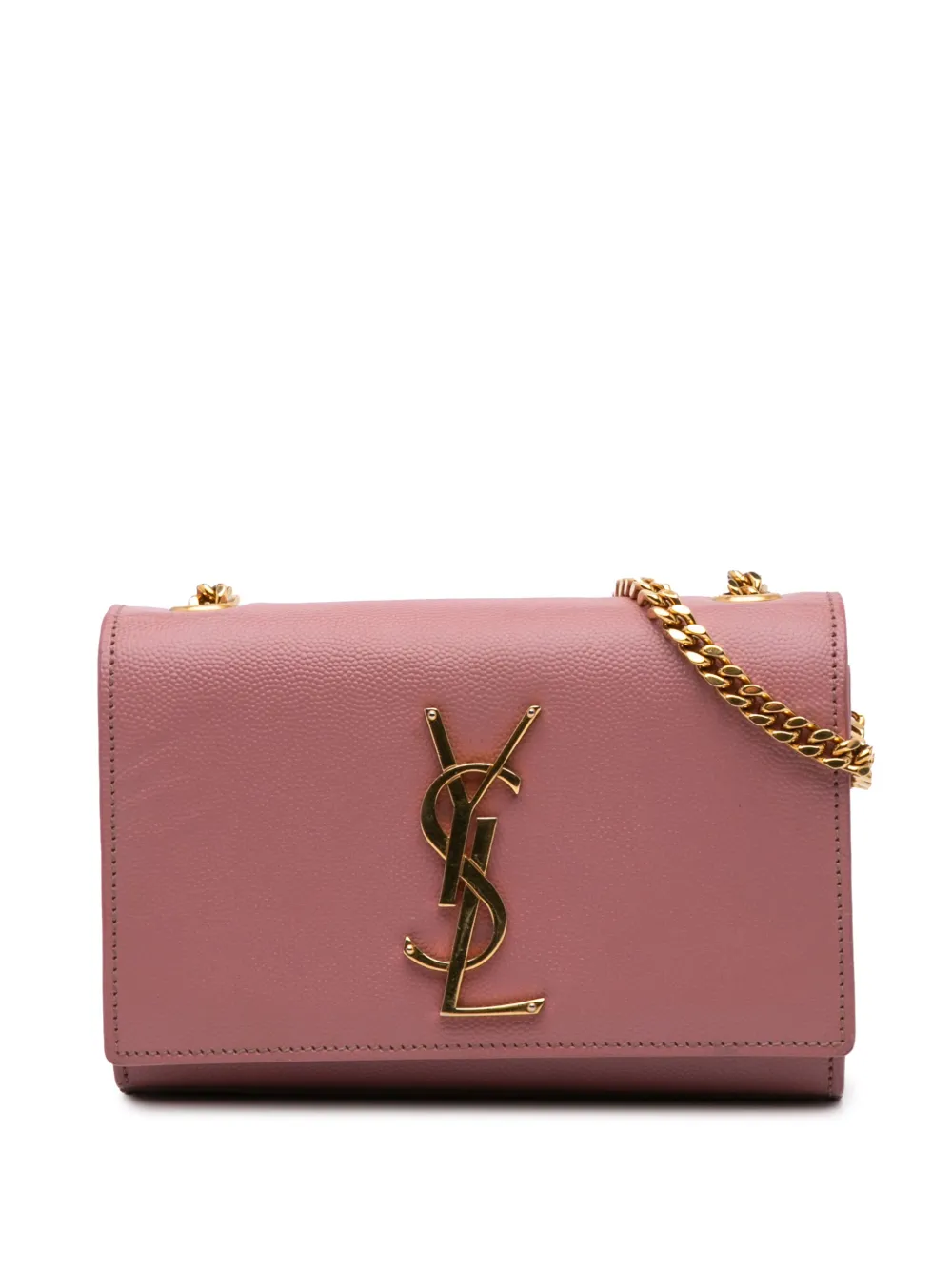 Saint Laurent Pre-Owned 2014 スモール グレインドプードル モノグラム ケイト ショルダーバッグ - ピンク Saint Laurent Pre-Owned 2014 スモール グレインドプードル モノグラム ケイト ショルダーバッグ - ピンク