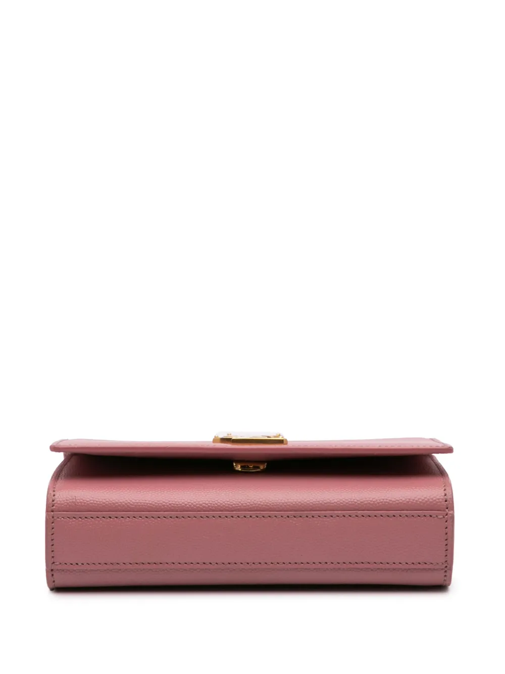 Pre-owned Saint Laurent 2014 Small Grain De Poudre Monogram Kate Crossbody Bag In Pink