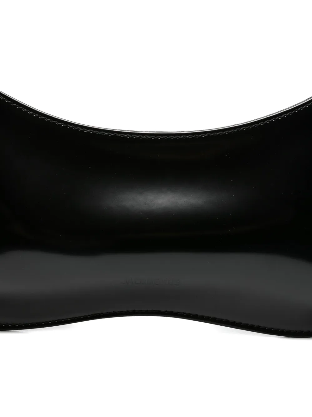 Jacquemus Versatile Shoulder Bag Adjustable Strap Smooth Finish In Black