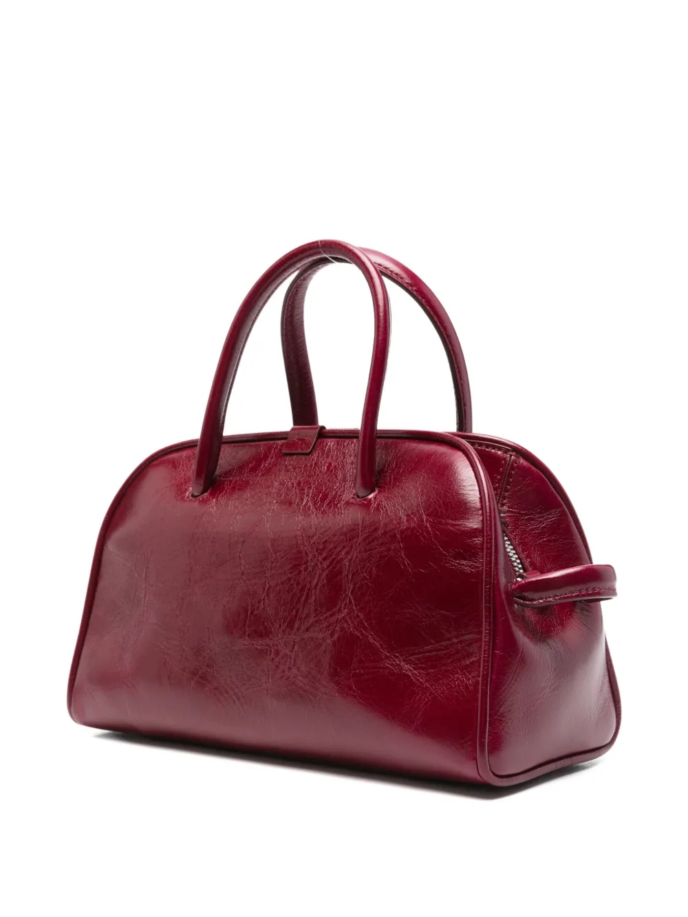Jacquemus Womens Burgundy Le Petit Turismo Leather Top Handle Bag In Red