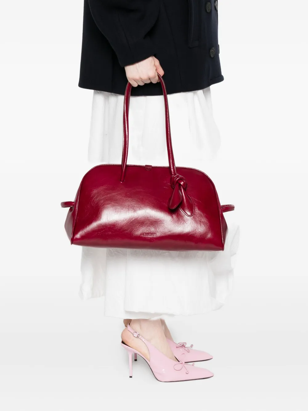 Jacquemus Top-handle Knot Bag In Red