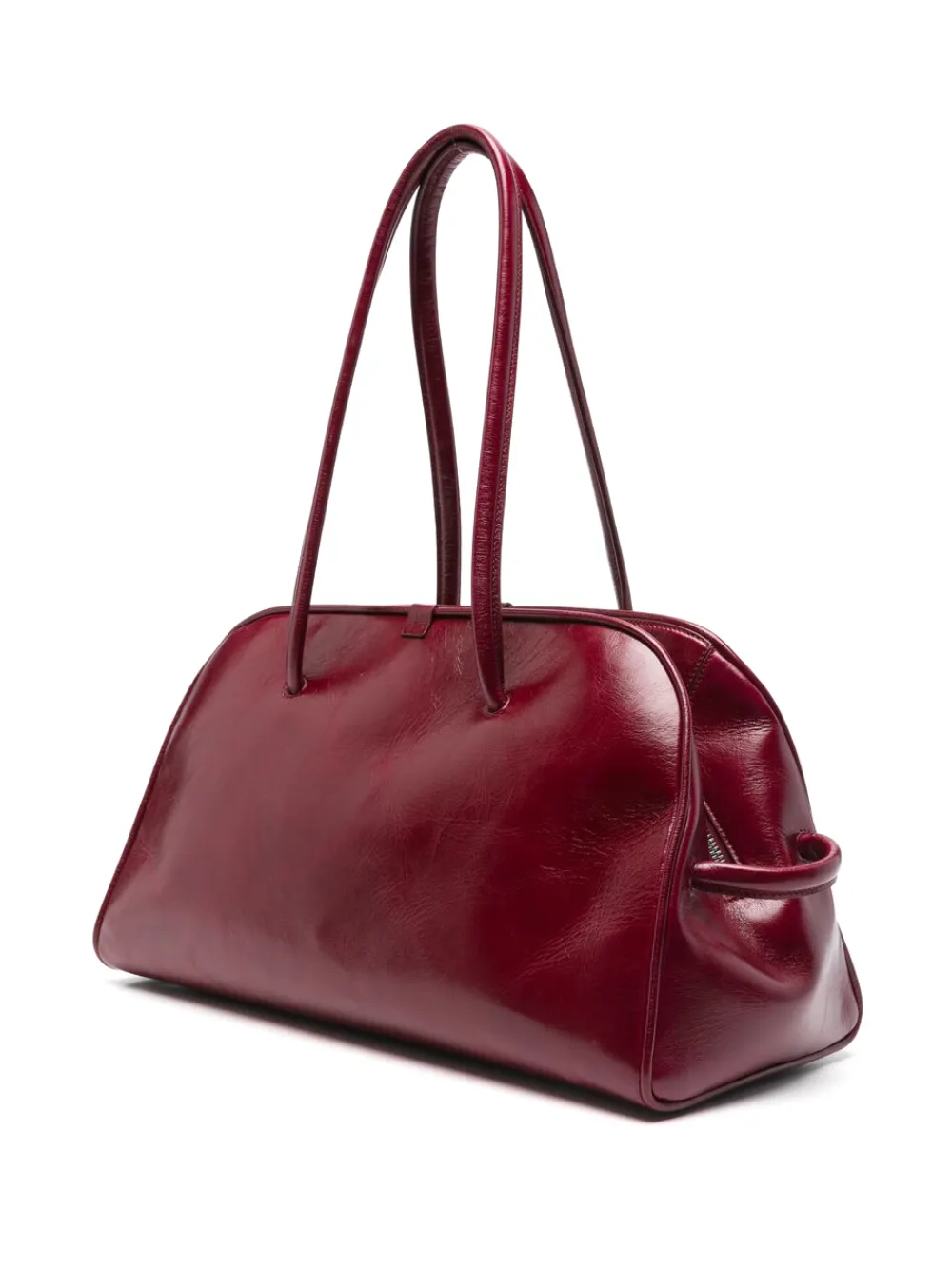 Jacquemus Le Turismo Knot-detail Leather Shoulder Bag in Red, view 3