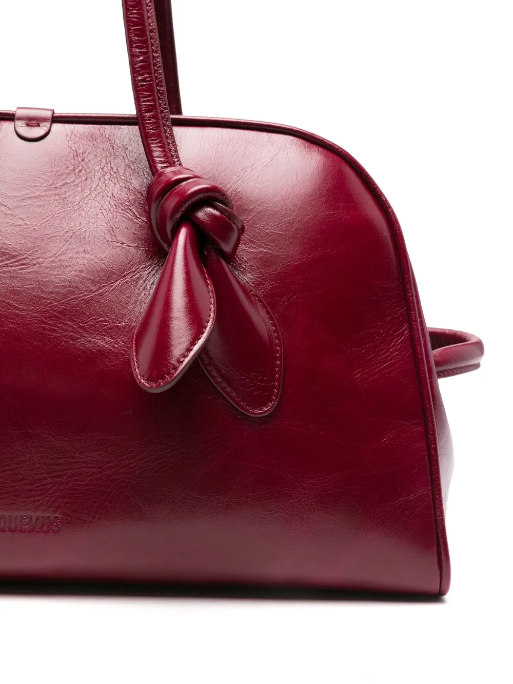 Jacquemus Le Turismo Knot-detail Leather Shoulder Bag in Red, view 5