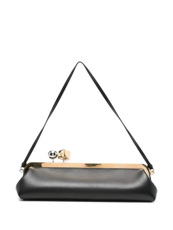 【関税＆送料込み】Jacquemus 'La Pochette Salon' Black Shou Jacquemus La Pochette Salon Leather Shoulder Bag | Neiman Marcus