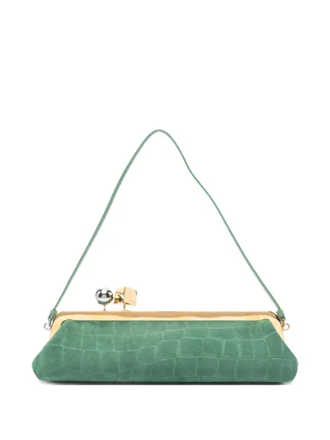 Jacquemus crocodile-effect clasp clutch bag