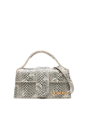 Jacquemus Le Bambino snake-print Tote Bag | Neutrals | FARFETCH JO