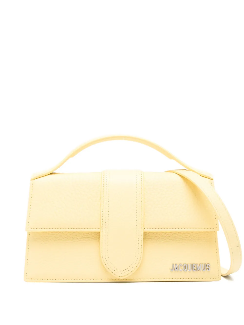 Jacquemus Le Grand Bambino suède shopper Geel