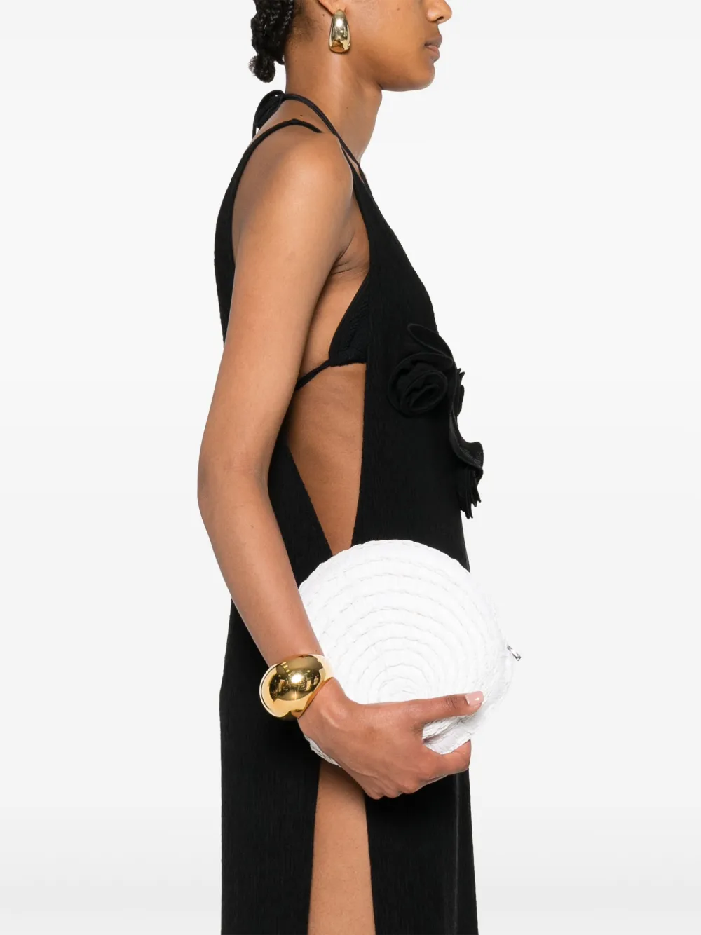 Simon Miller Oyster clutch bag Wit