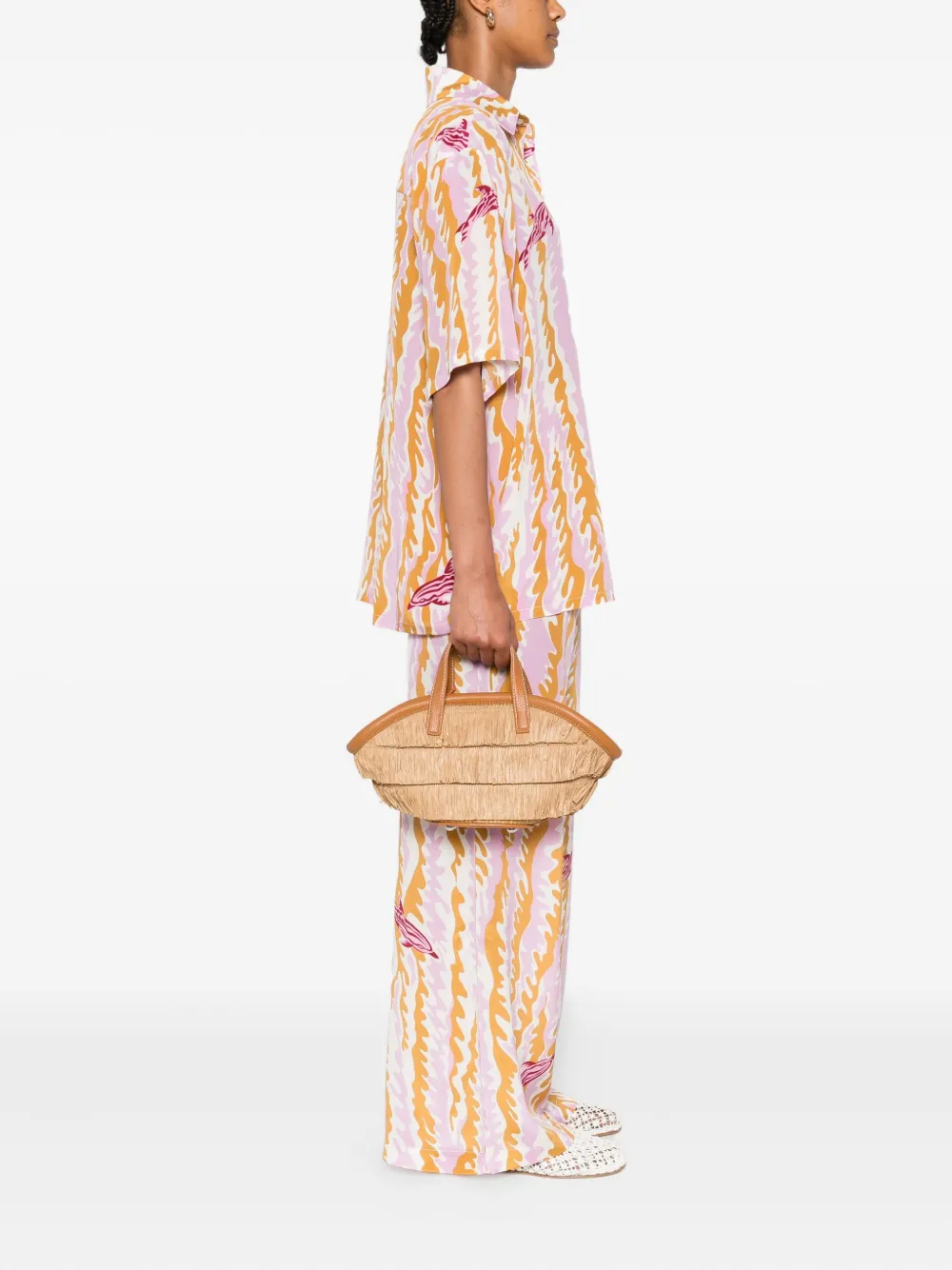 Simon Miller mini Fringe Mercado tote bag Beige