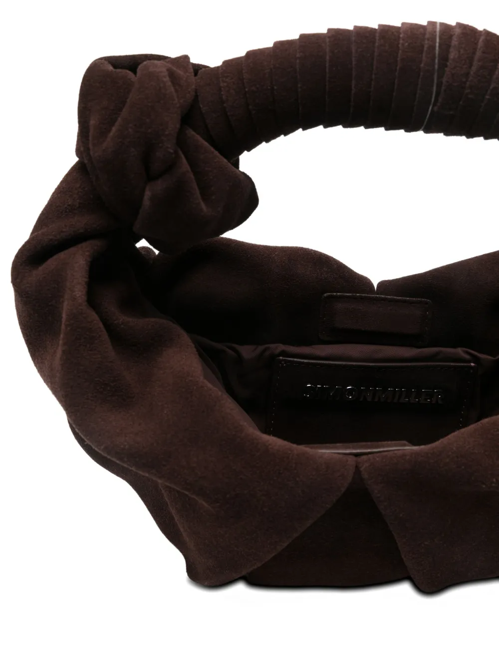 Simon Miller Knotted Suede Bucket Bag In Brown