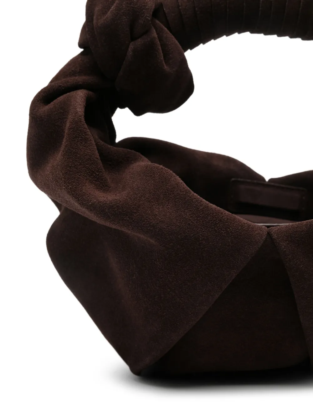 Simon Miller Geknoopte suède bucket-tas Bruin