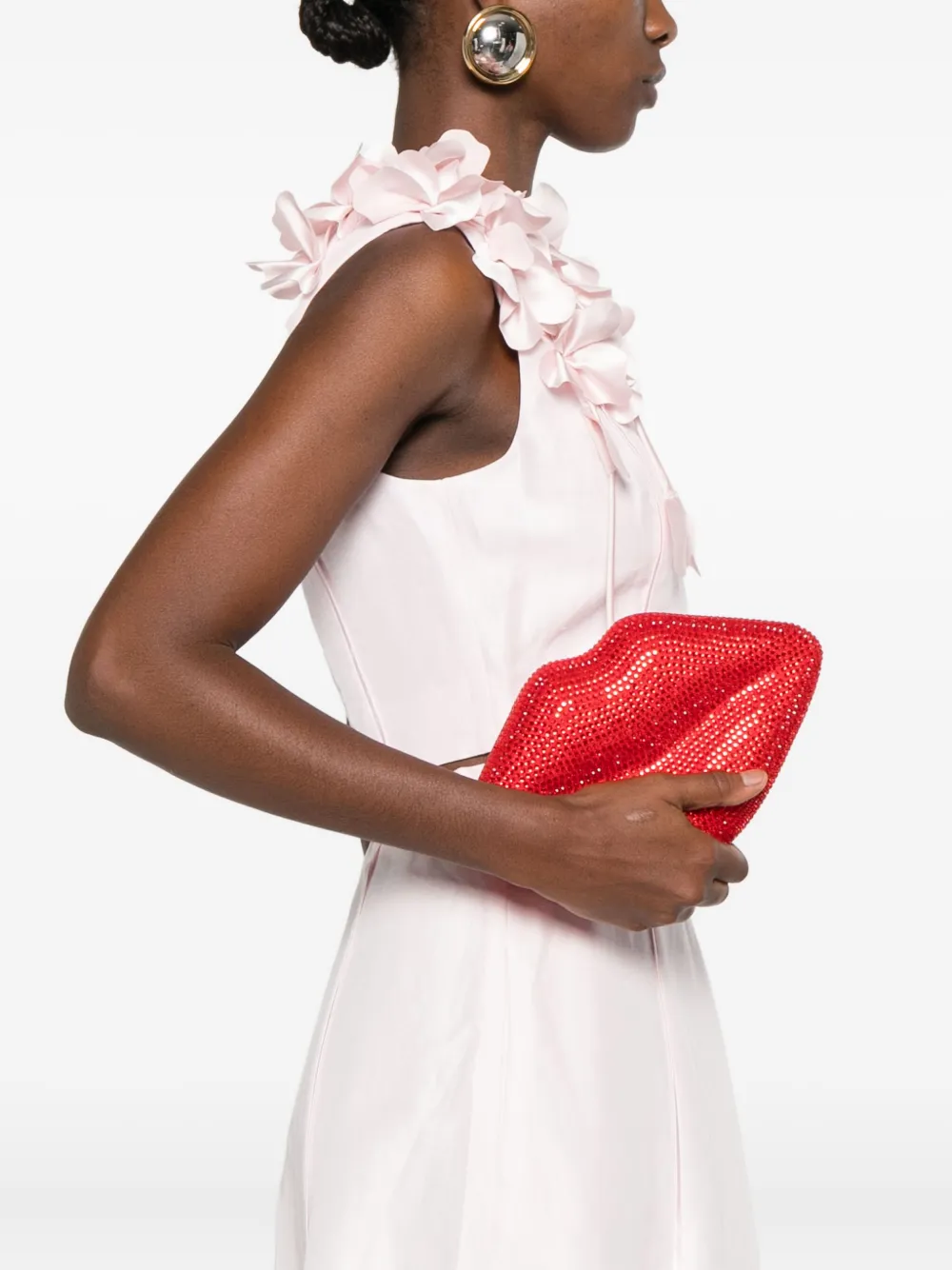 Simon Miller Clutch verfraaid met kristallen - Rood