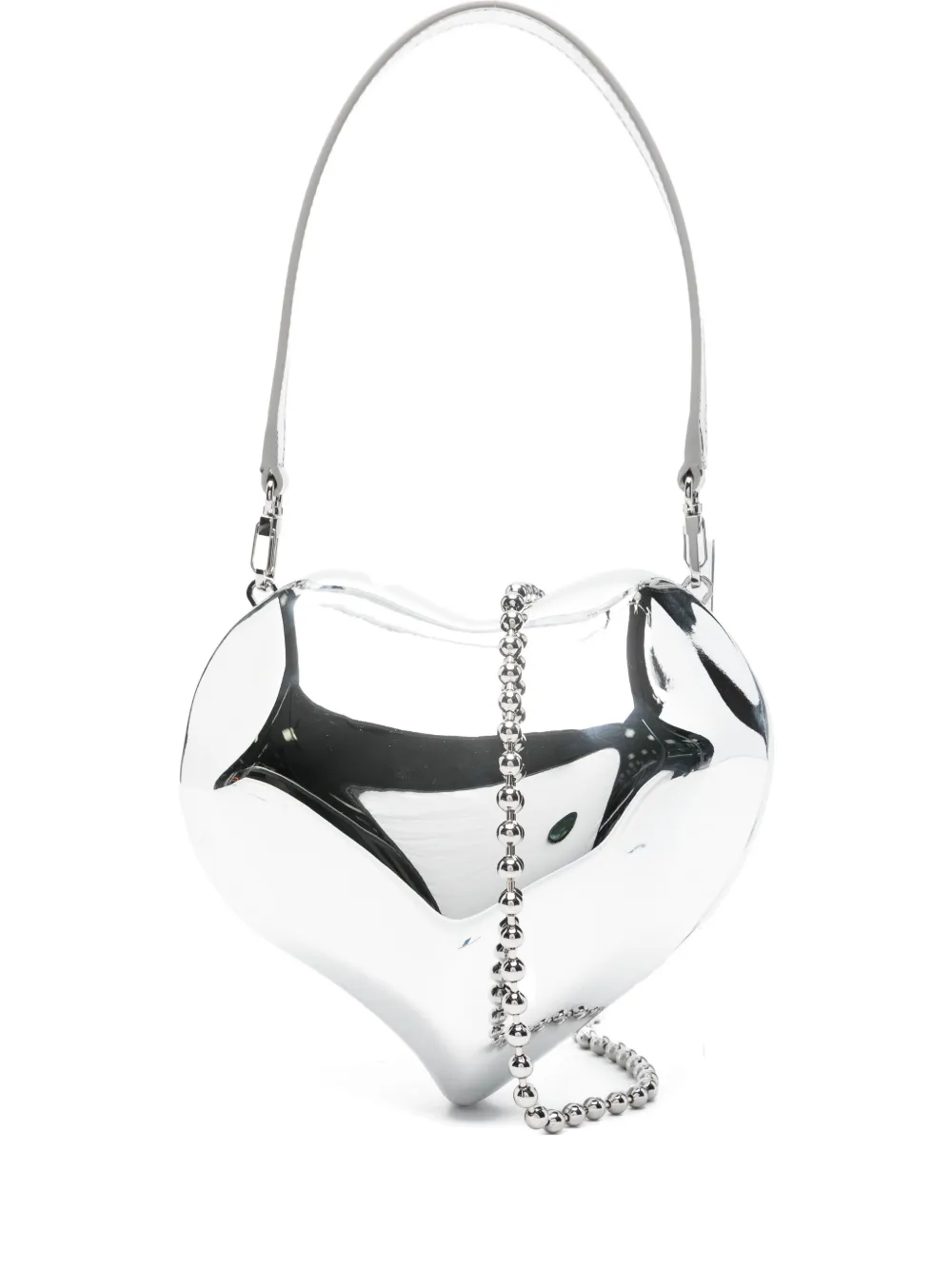 Simon Miller Heart-shaped Molded Clutch Bag In Silver