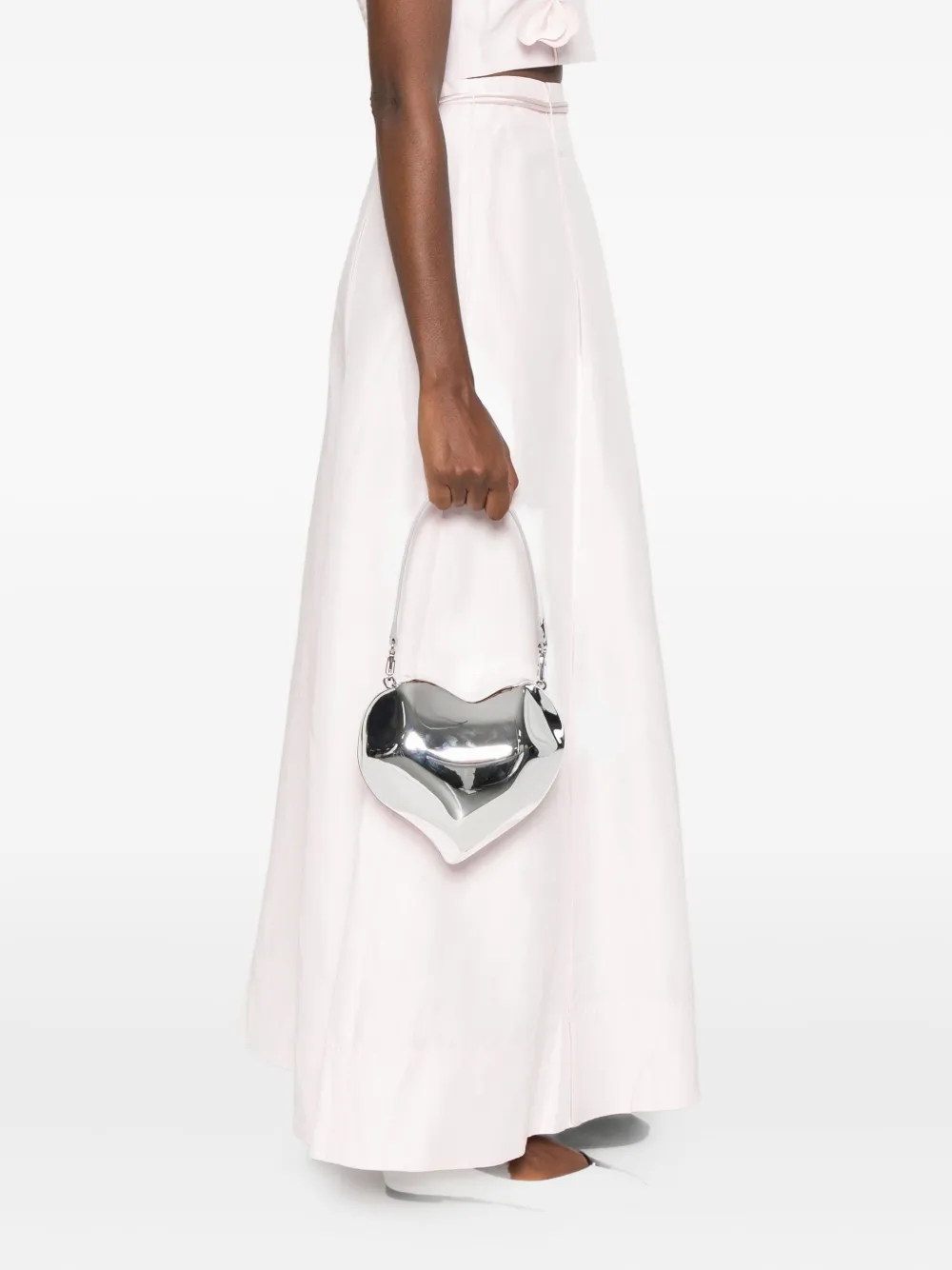 Simon Miller Hartvormige bewerkte clutch - Zilver