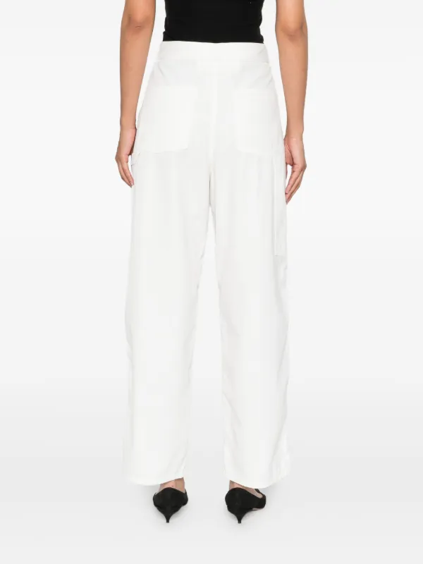 THE ROW ホワイトコットンパンツ The Row Sharka ワイドパンツ | ホワイト | FARFETCH JP