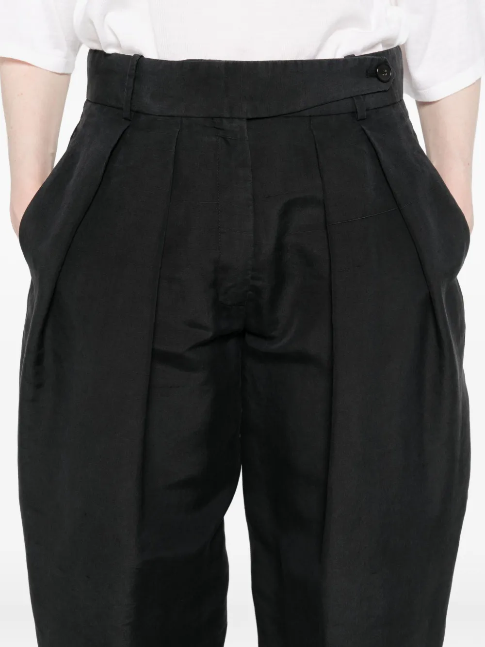 The Row Pleated Trousers In Black