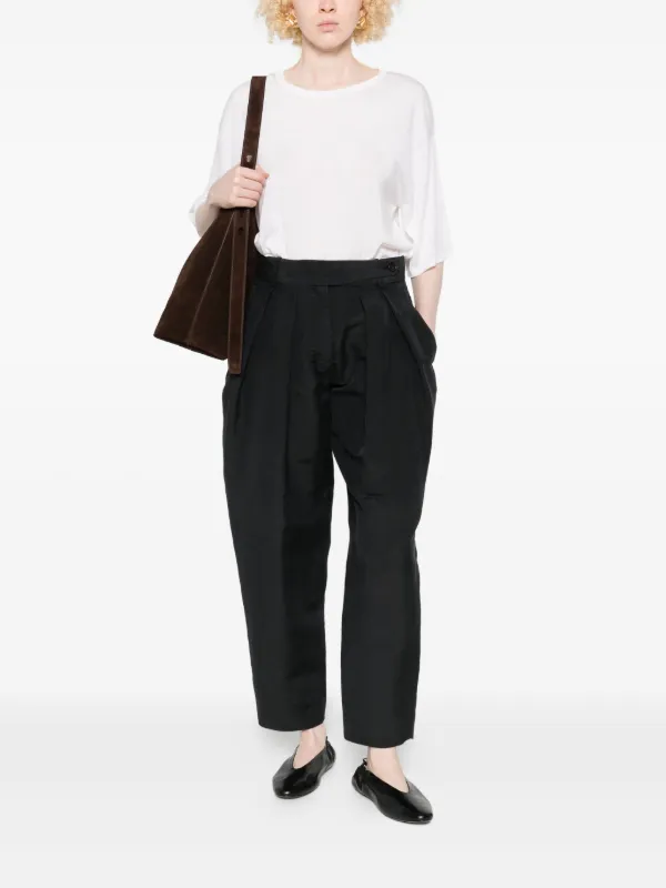 THE ROW　MILLAパンツ THE ROW Milla Wide-Leg Linen Pants | Neiman Marcus