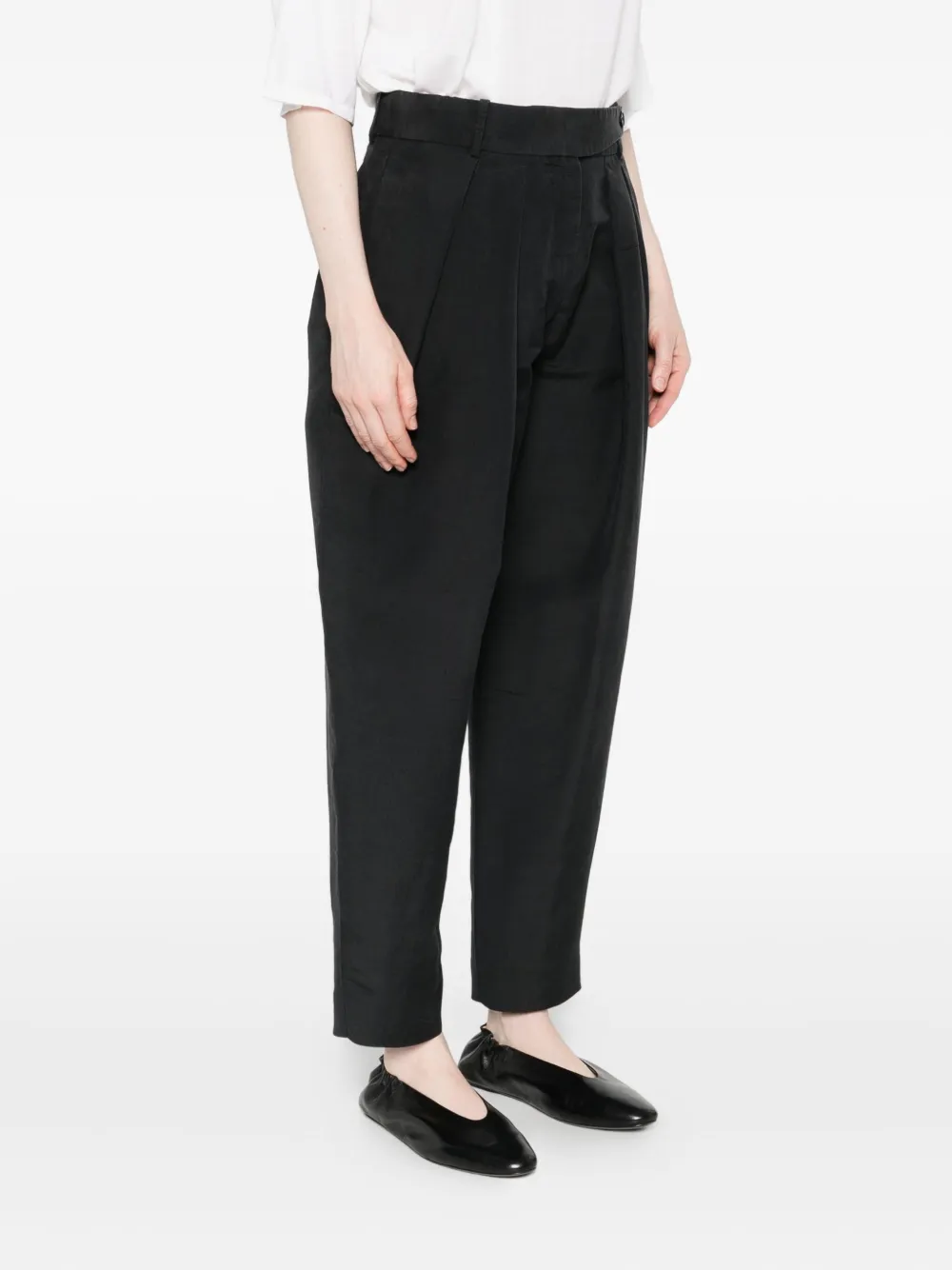The Row Pleated Trousers In Black