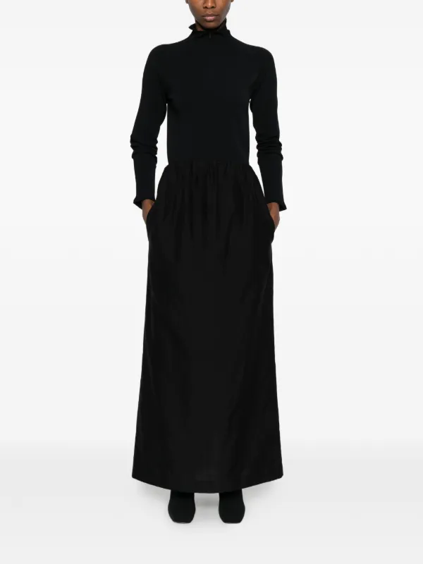 スカート ch!iiibag Wool Maxi Skirt The Row Saul Maxi Skirt | Black | FARFETCH CA
