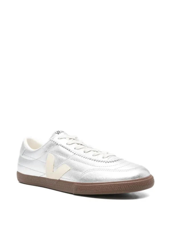VEJA Panenka Leather Sneakers | Silver | FARFETCH