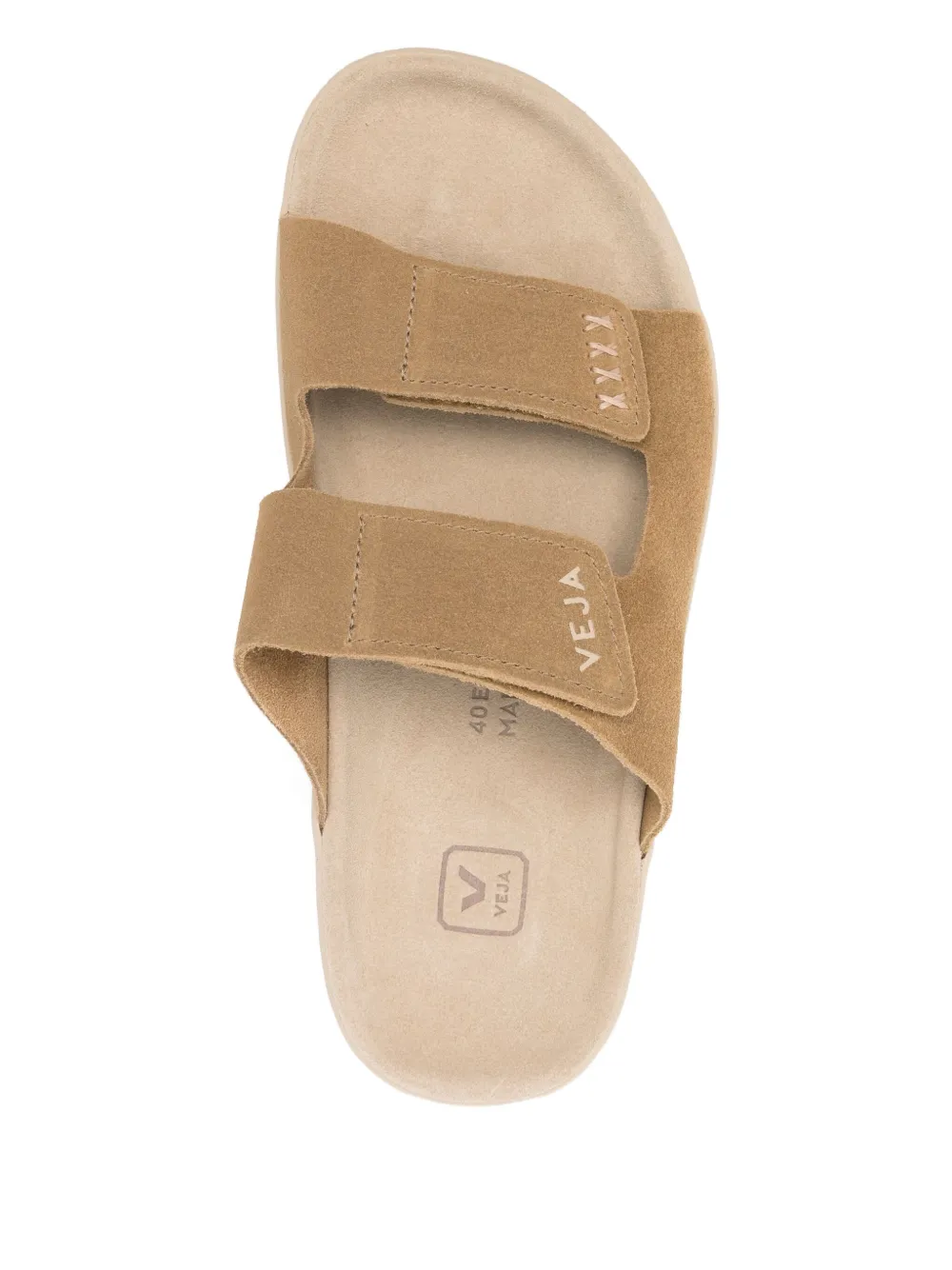 VEJA Etna suède sandalen met dubbele bandjes Bruin