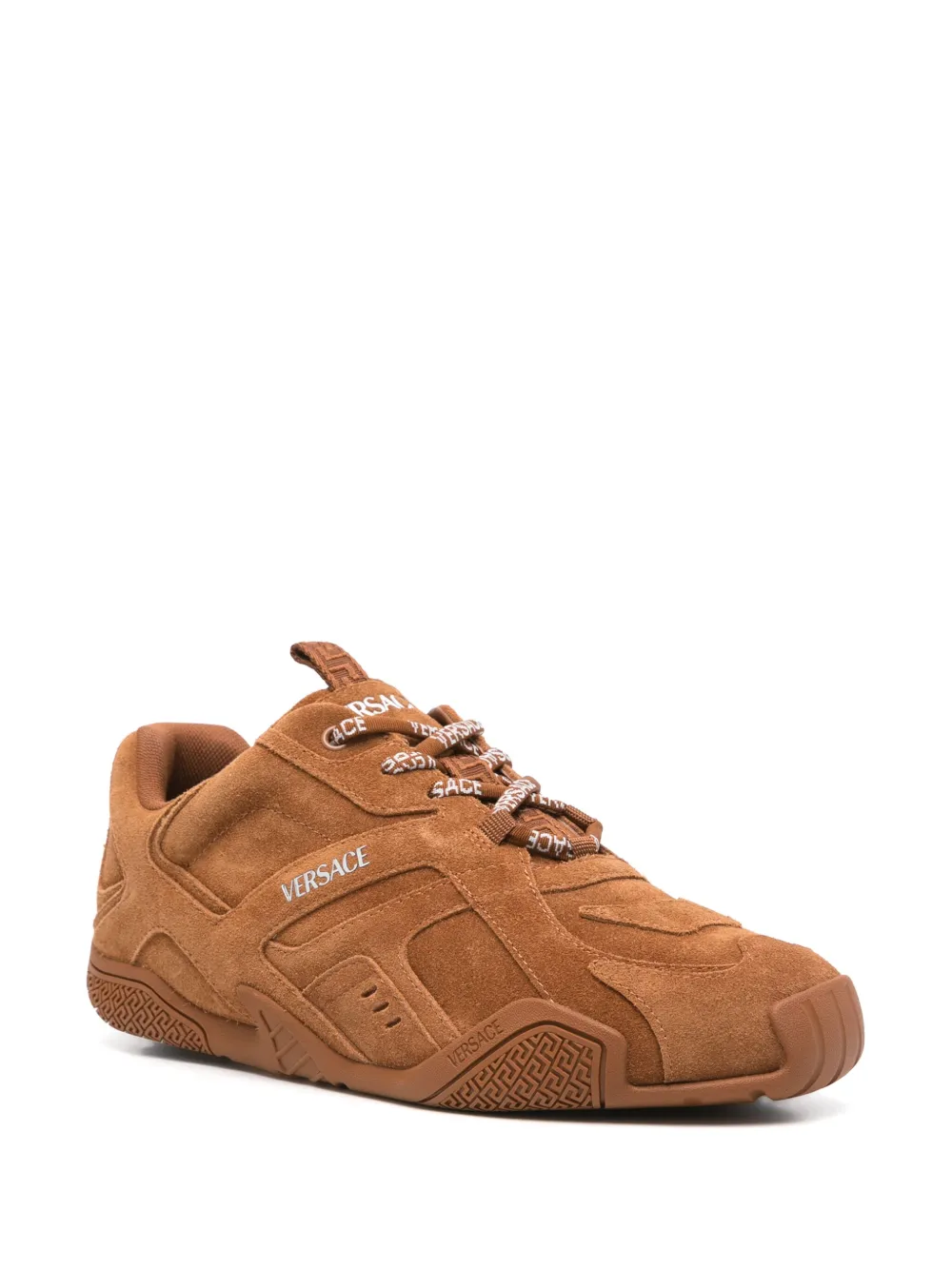Versace suede sneakers - Bruin