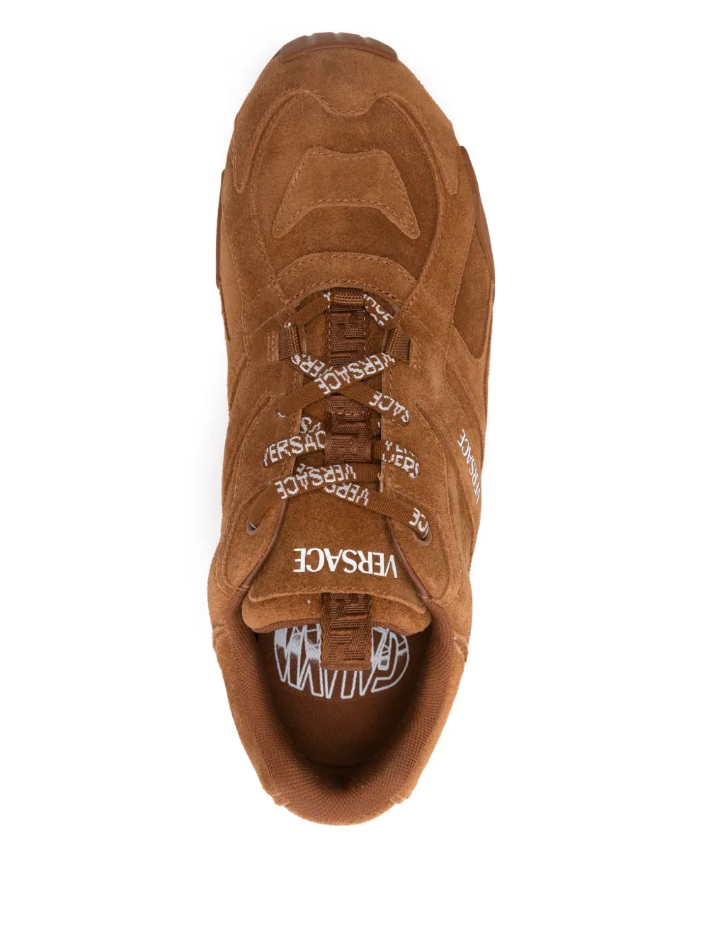 Versace suede sneakers Brown