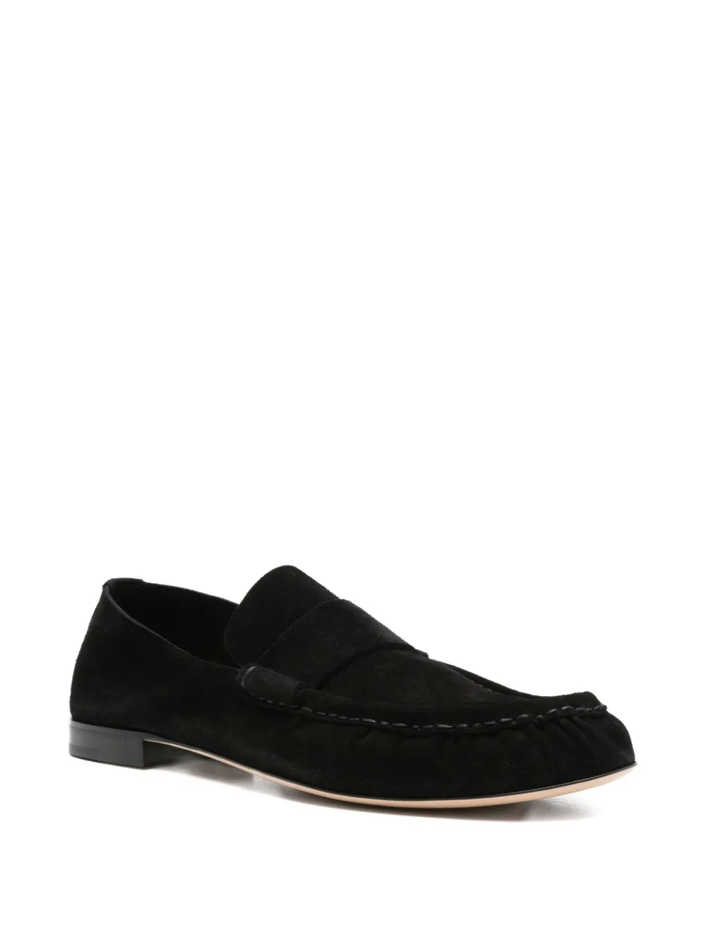 The Row suede loafers Black