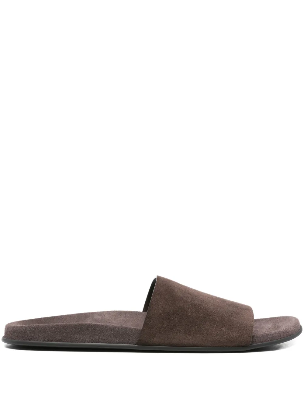 The Row Hugh leather slides Brown
