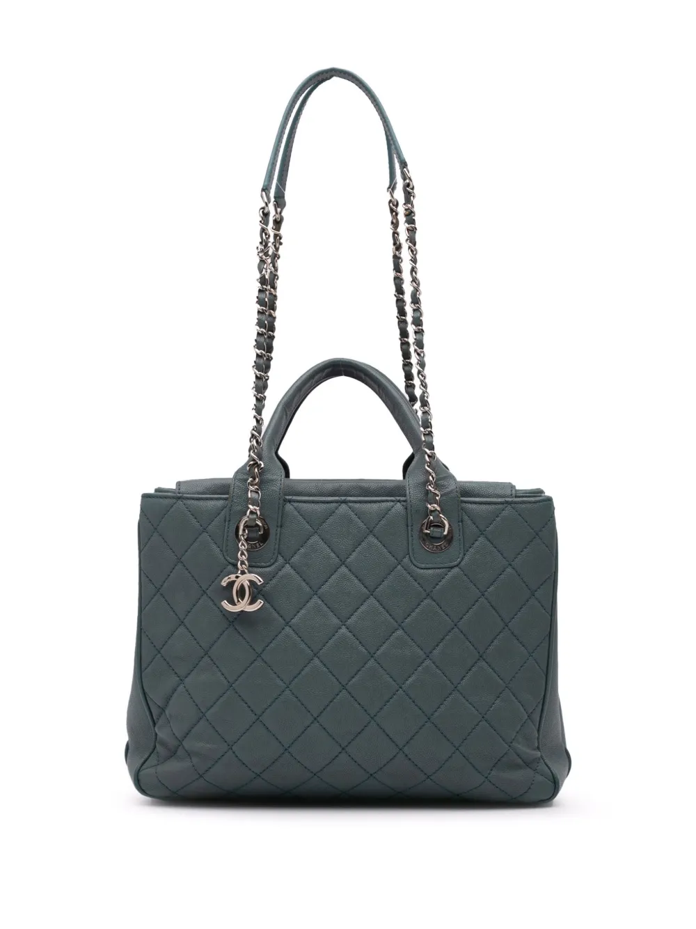 CHANEL Pre-Owned 2018 Medium Quilted Caviar Urban Companion Tote satchel | Blue | Image 1